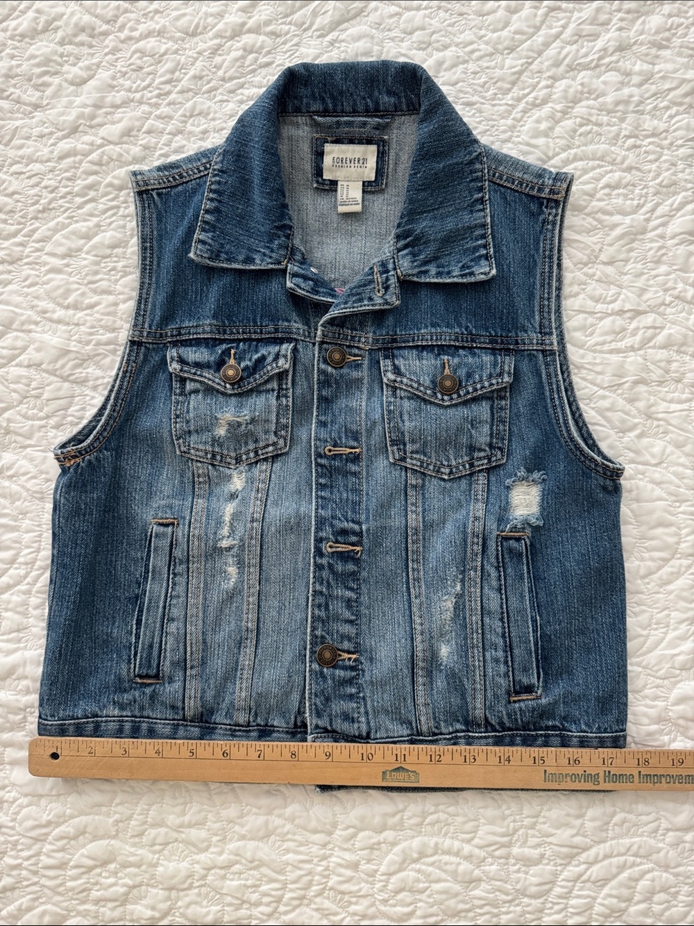 Forever 21 Denim Sleeveless Vest - Picture 6 of 6